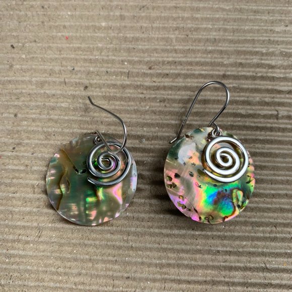 NEW Abalone Shell Journey of Lift Earrings in Real Silver - Picture 3 of 4